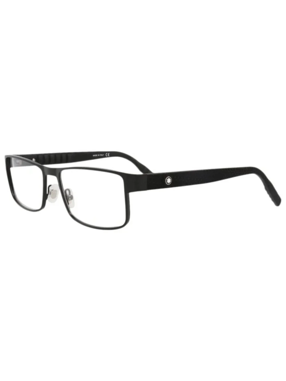 New Montblanc Women's Eyeglasses Square Rectangle Metal Frame Mens Black Black